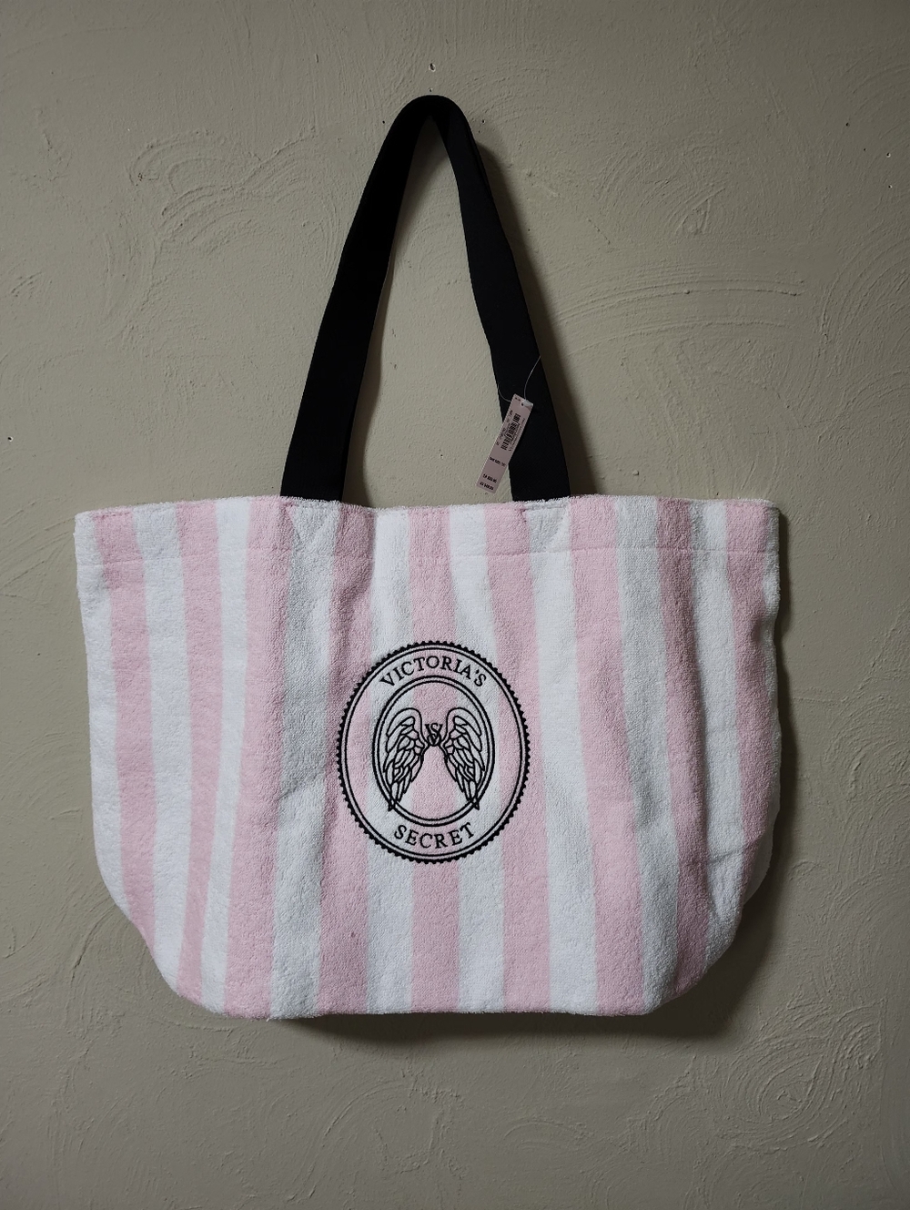 Victoria's Secret Pink and White Striped Tote. Nwt